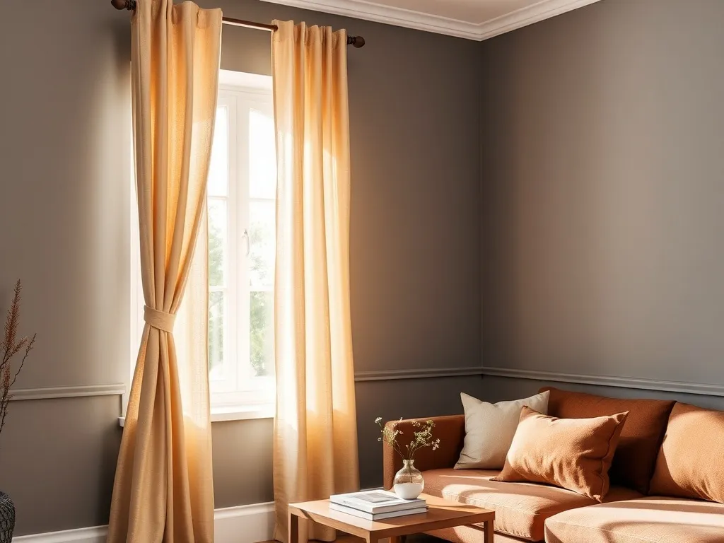 Jakie zasłony do szarych ścian i brązowych mebli wybrać?