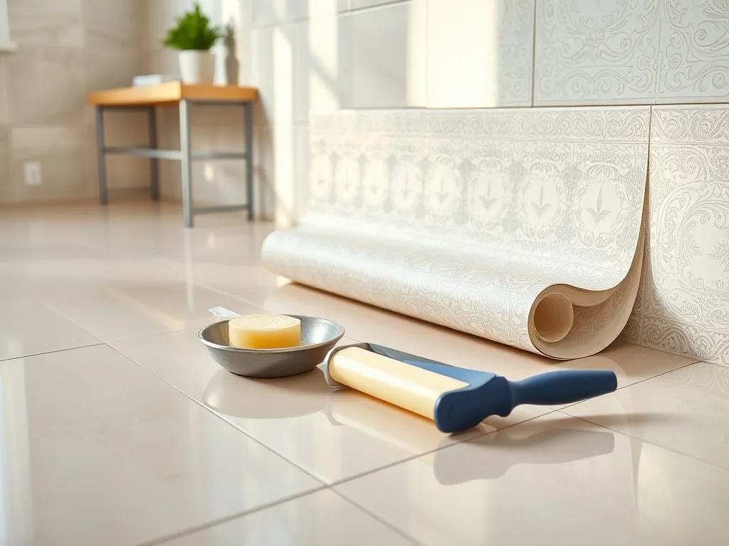 Jak przykleić tapetę na płytki ceramiczne?