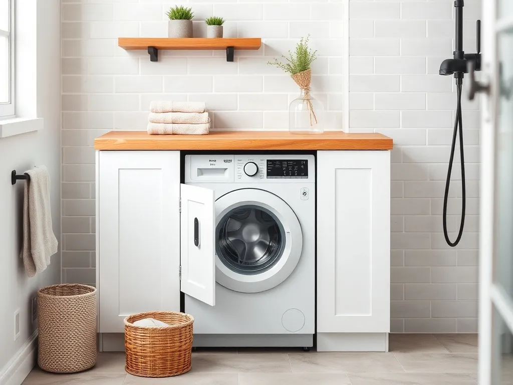 Jak zabudować pralkę w małej łazience?
