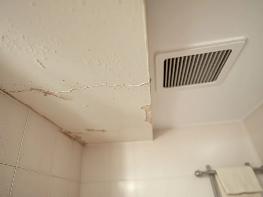 Wilgoć w łazience na suficie: przyczyny i sposoby usuwania